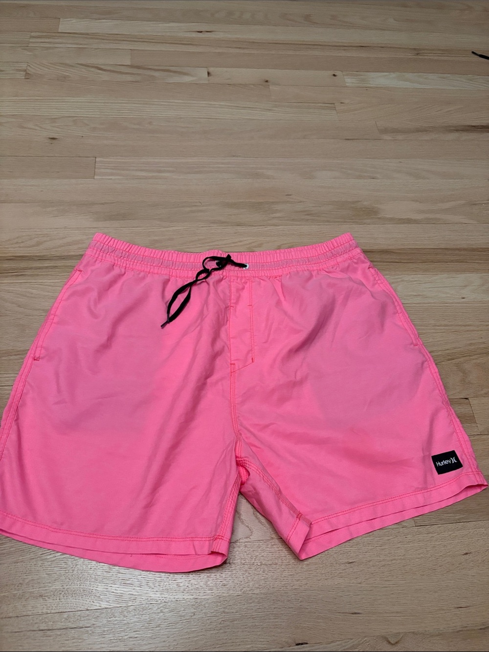 Hurley Men's Bright Pink Elastic Waist Hybrid Shorts